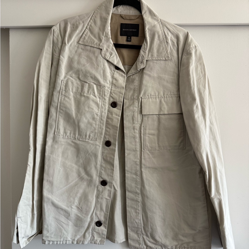 Banana Republic Tan Lightweight Shirt Jacket
